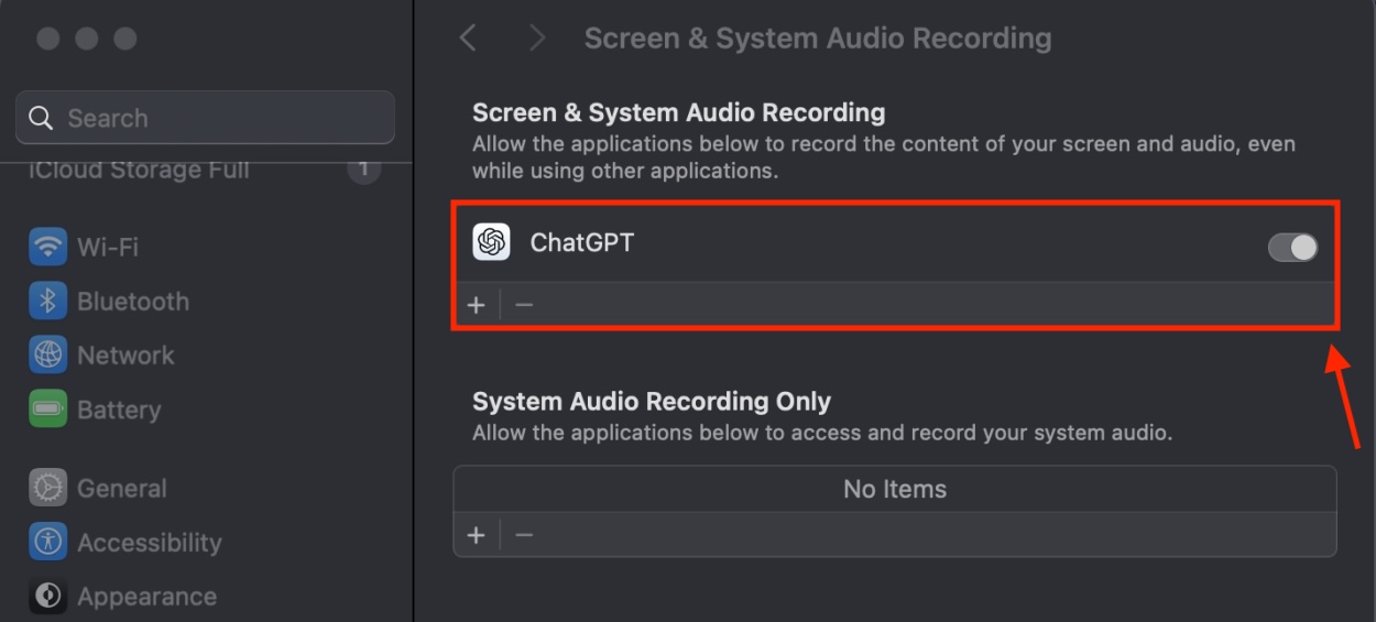 How to Get and Use ChatGPT macOS App 13 Allow ChatGPT to cpature screenshots and record screen on mac